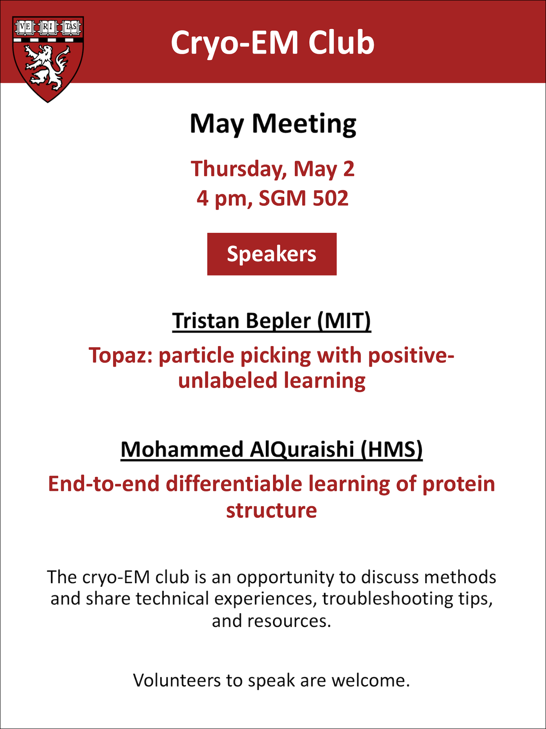 CryoEM Club May Flyer